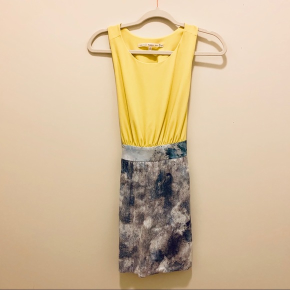 Rachel Roy Yellow and Blue/White Sequin Dress - Picture 2 of 5